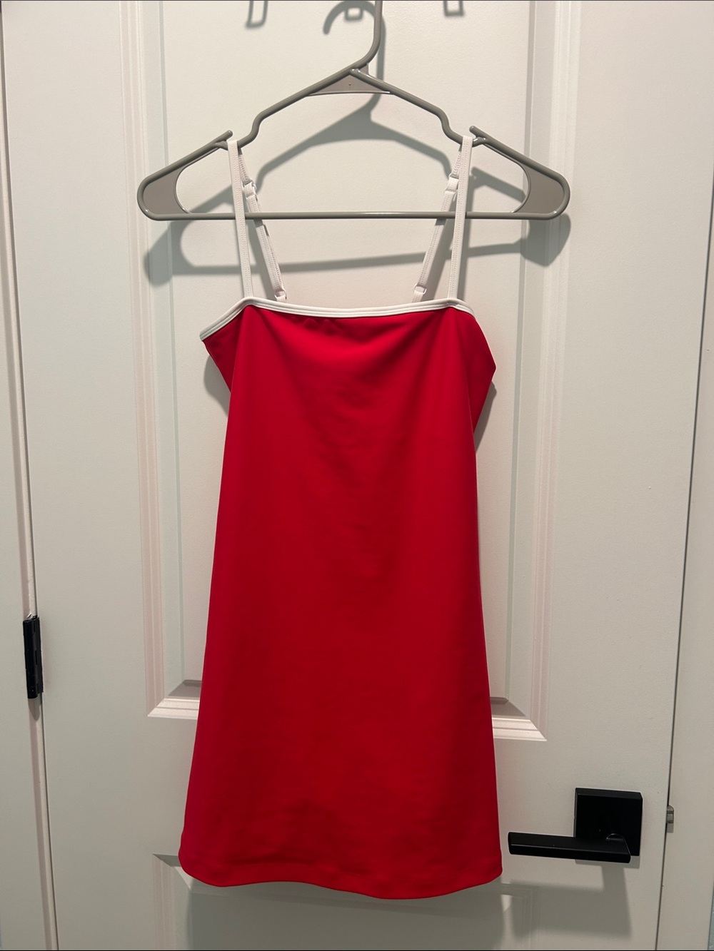 Abercrombie & Fitch Red Mini Dress with White Straps